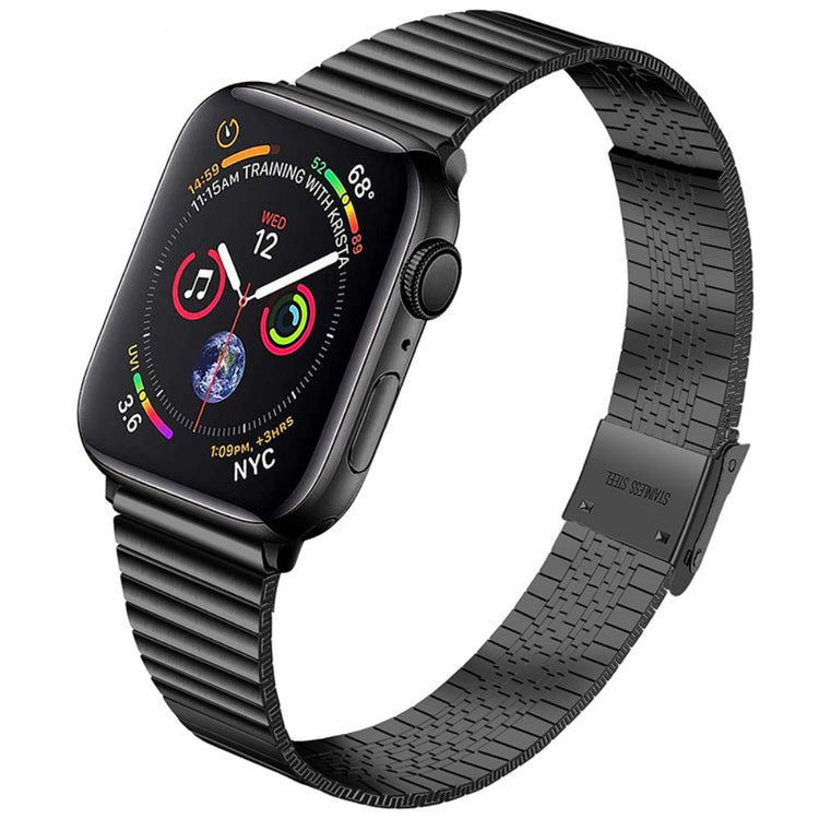 Vildt elegant Apple Watch Series 7 41mm Metal Rem - Sort#serie_3