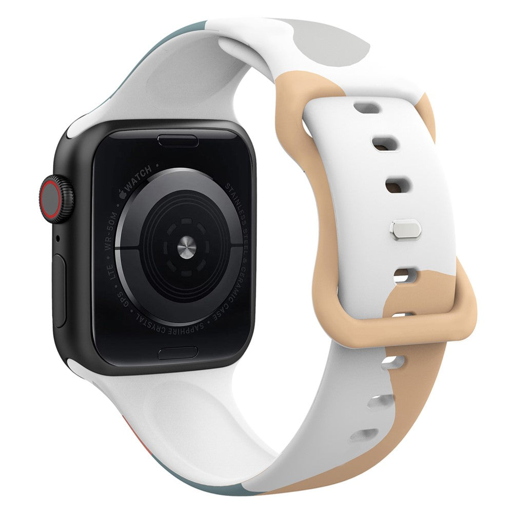 Mega sejt Apple Watch Series 7 41mm Silikone Rem - Flerfarvet#serie_4