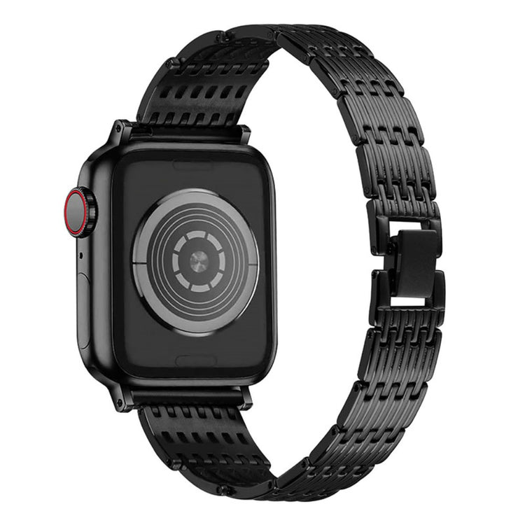 Rigtigt smuk Apple Watch Series 7 41mm Metal Rem - Sort#serie_3