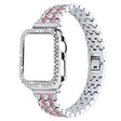Incredibilmente Resistente Apple Watch Series 7 41mm Metallo E Strass Cinturino