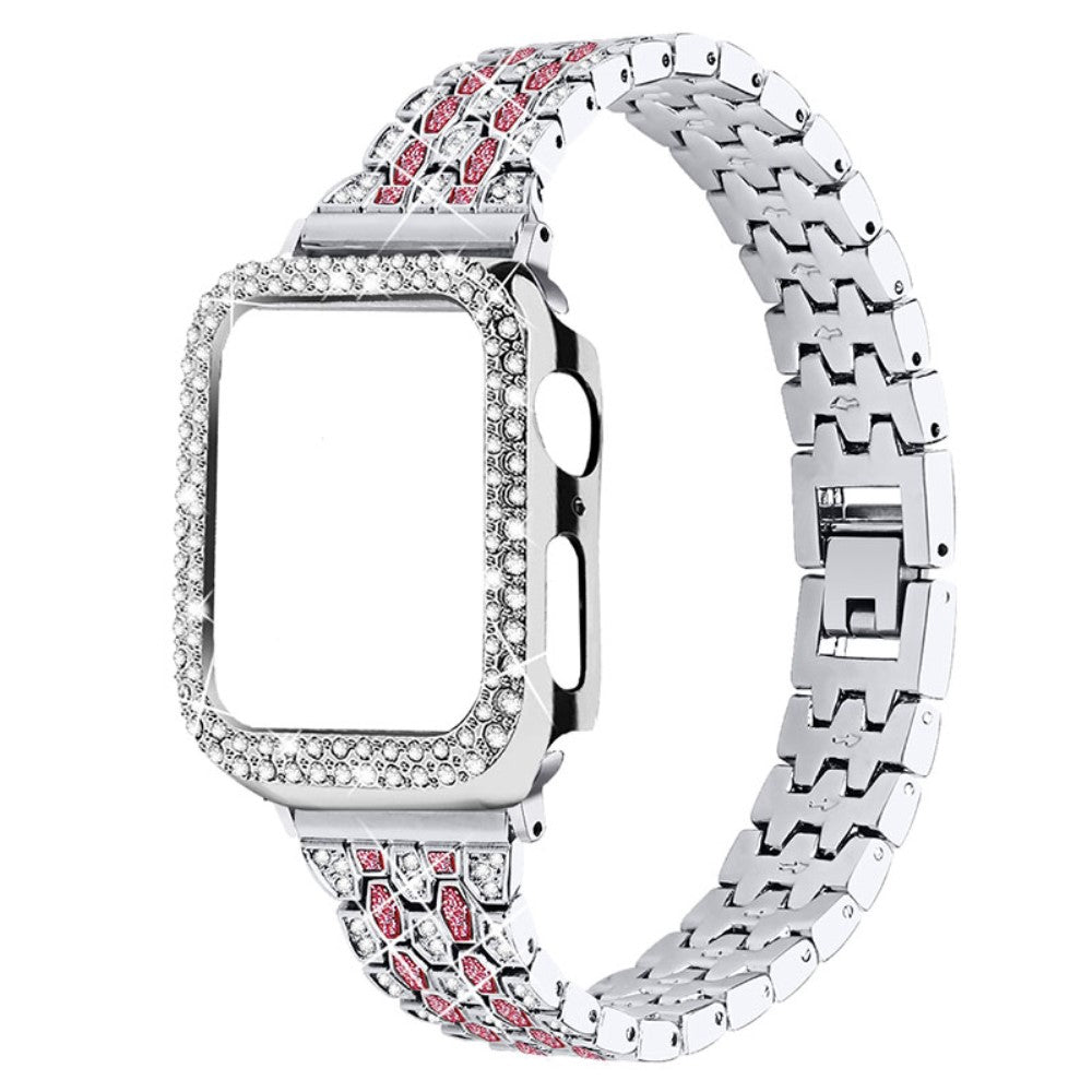 Super fed Apple Watch Series 7 41mm Metal og Rhinsten Rem - Flerfarvet#serie_1