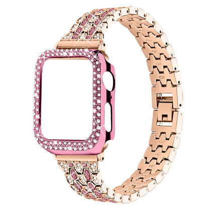Super fed Apple Watch Series 7 41mm Metal og Rhinsten Rem - Flerfarvet#serie_7