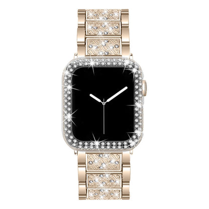 Apple Watch Series 7 41mm Metal Rem med Cover - Guld#serie_6