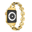 Confortevole Apple Watch Series 7 41mm Metallo E Strass Cinturino