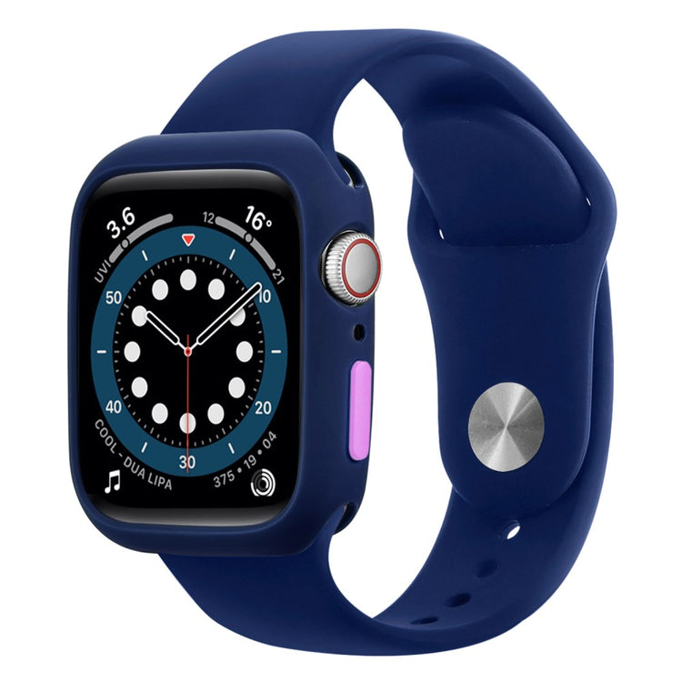 Apple Watch Series 7 41mm  Silikone Bumper  - Blå#serie_19