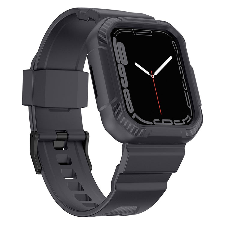 Apple Watch Series 7 41mm Silikone Cover med Rem - Sølv#serie_3