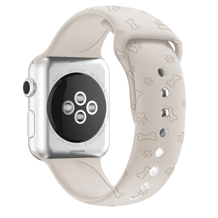 Skøn Apple Watch Series 7 41mm Silikone Rem - Beige#serie_17