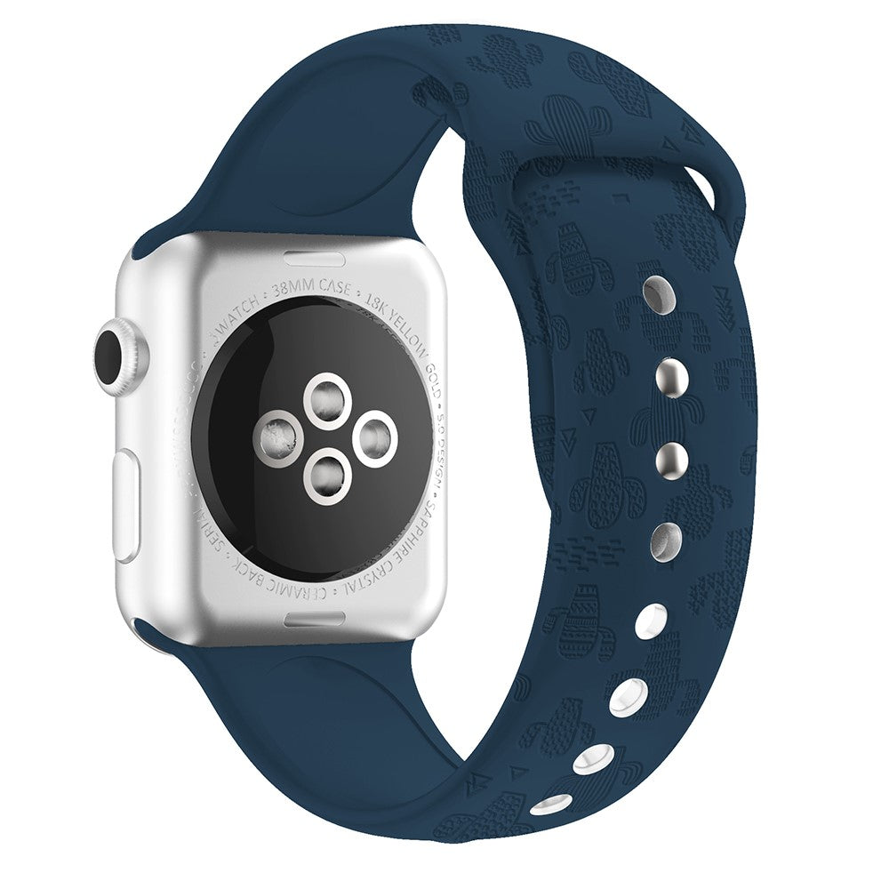 Skøn Apple Watch Series 7 41mm Silikone Rem - Blå#serie_2