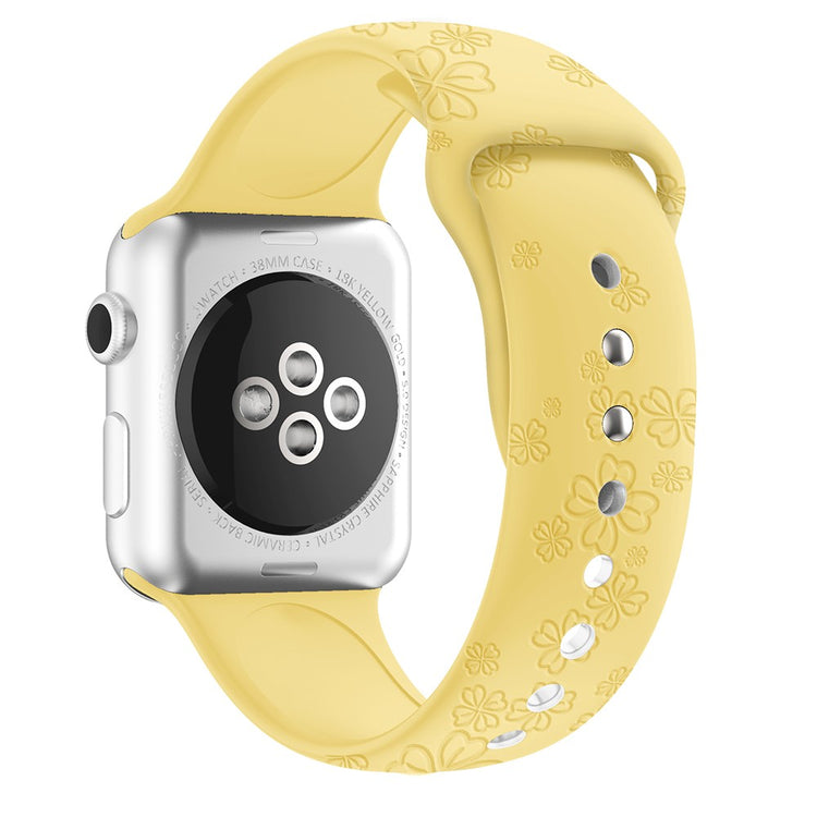 Skøn Apple Watch Series 7 41mm Silikone Rem - Gul#serie_7