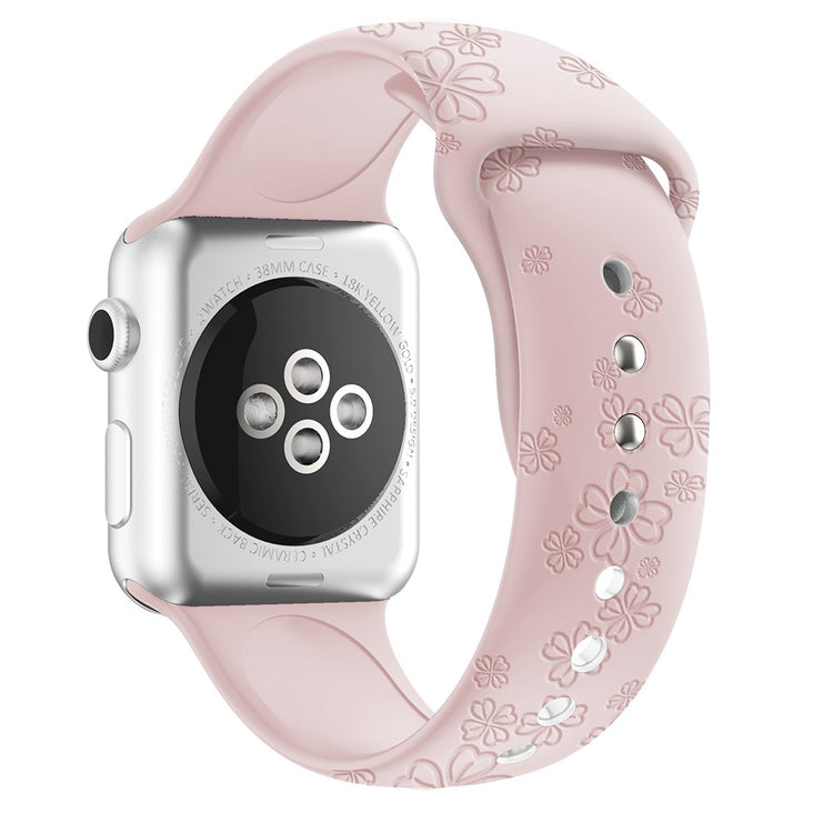 Skøn Apple Watch Series 7 41mm Silikone Rem - Pink#serie_8