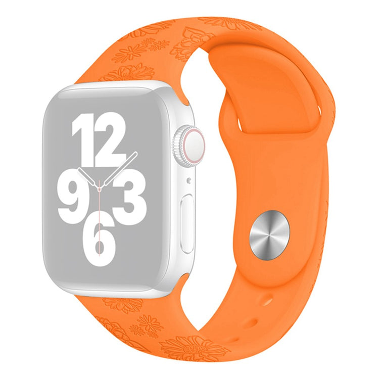 Rigtigt fint Apple Watch Series 7 41mm Silikone Rem - Orange#serie_13