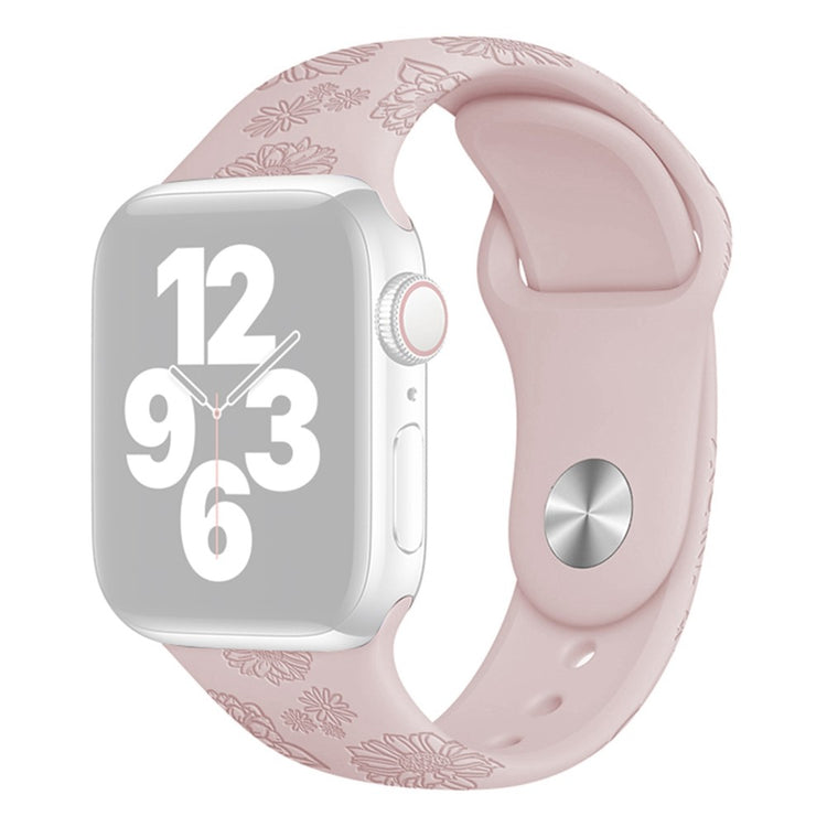 Rigtigt fint Apple Watch Series 7 41mm Silikone Rem - Pink#serie_14
