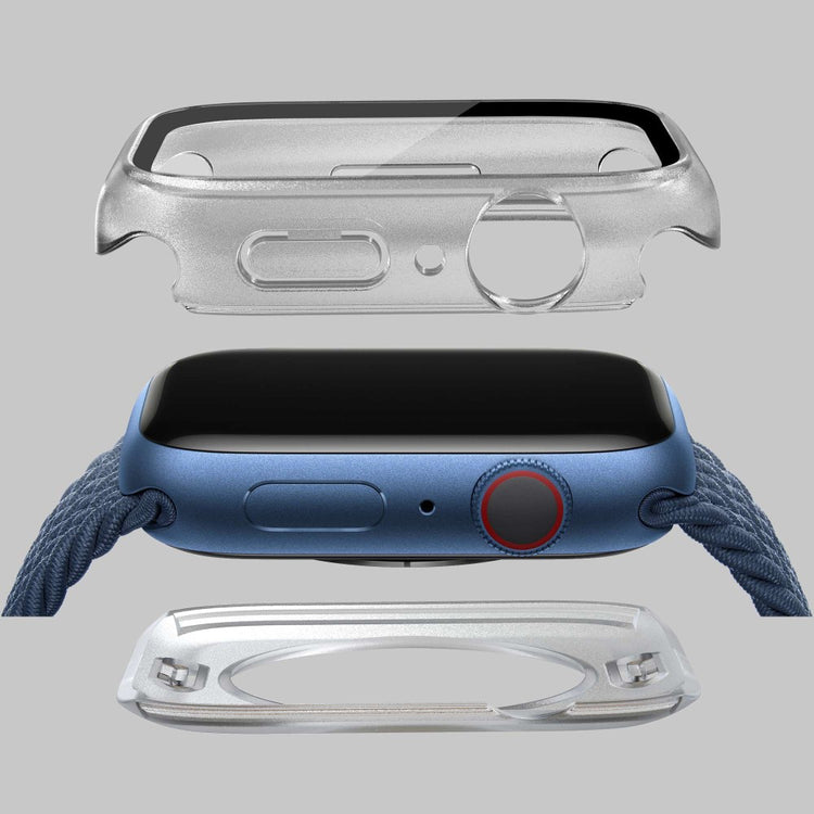 Apple Watch Series 7 41mm Elegant Plastik og Glas Bumper  - Gennemsigtig#serie_3