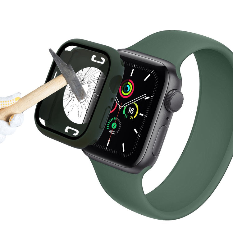 Apple Watch Series 7 41mm Elegant Plastik og Glas Bumper  - Grøn#serie_4