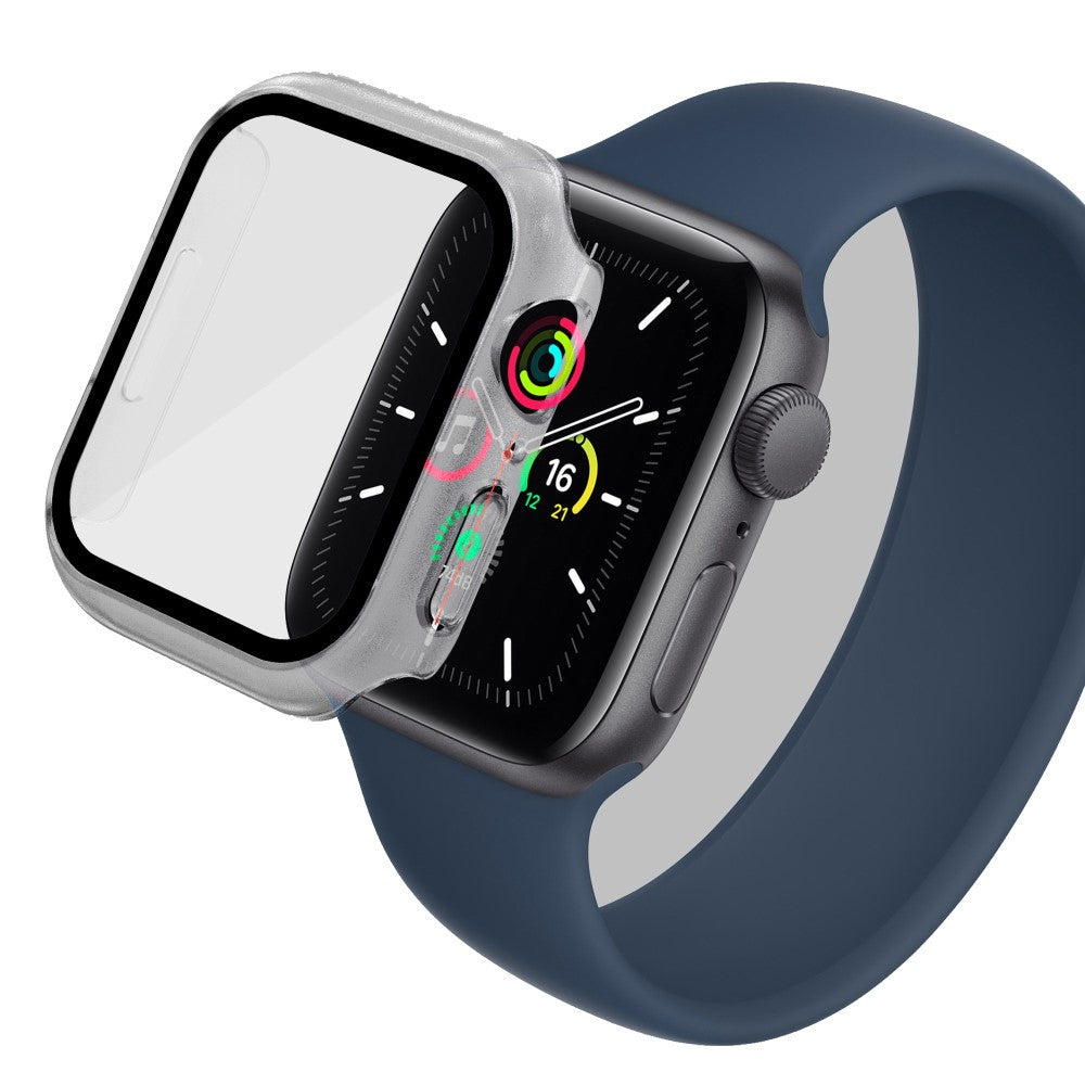 Vildt Godt Apple Watch Series 7 41mm Cover med Skærmbeskytter i Plastik og Hærdet Glas - Gennemsigtig#serie_4