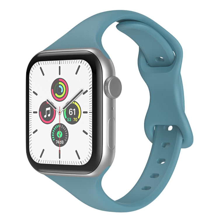 Rigtigt holdbart Apple Watch Series 7 41mm Silikone Rem - Blå#serie_11