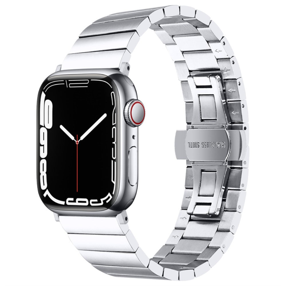 Rigtigt fint Apple Watch Series 7 41mm Metal Rem - Sølv#serie_221