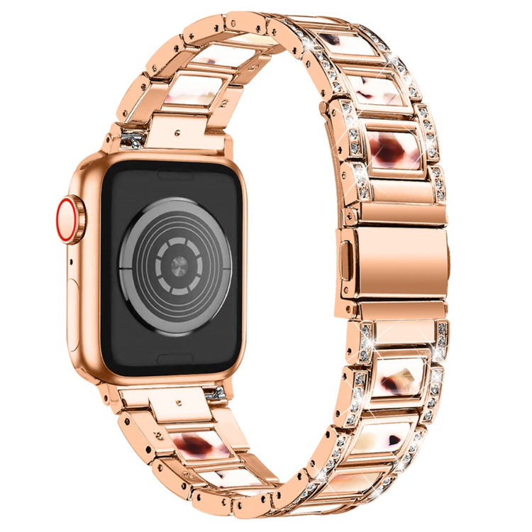 Mega sejt Apple Watch Series 7 41mm Metal og Rhinsten Rem - Pink#serie_16