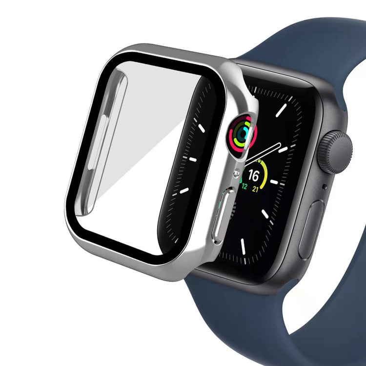 Rigtigt Fed Apple Watch Series 7 41mm Cover med Skærmbeskytter i Plastik og Hærdet Glas - Sort#serie_1