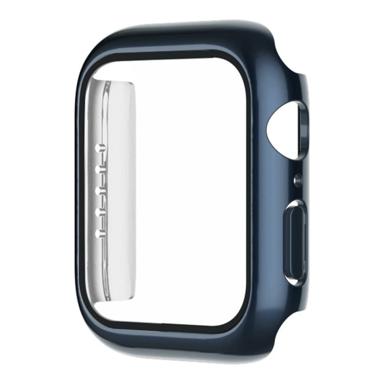 Rigtigt Fed Apple Watch Series 7 41mm Cover med Skærmbeskytter i Plastik og Hærdet Glas - Blå#serie_5