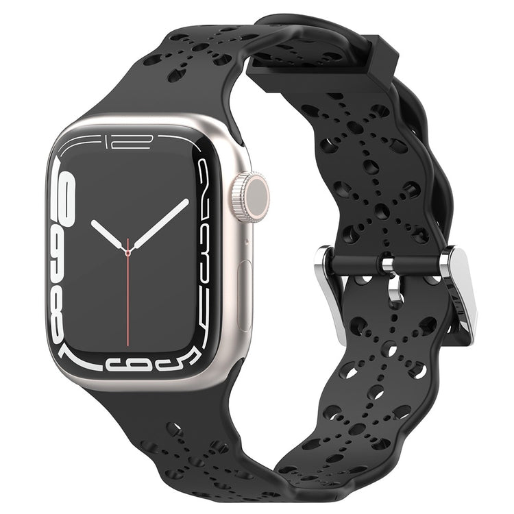 Helt vildt fed Apple Watch Series 7 41mm Silikone Urrem - Sort#serie_5