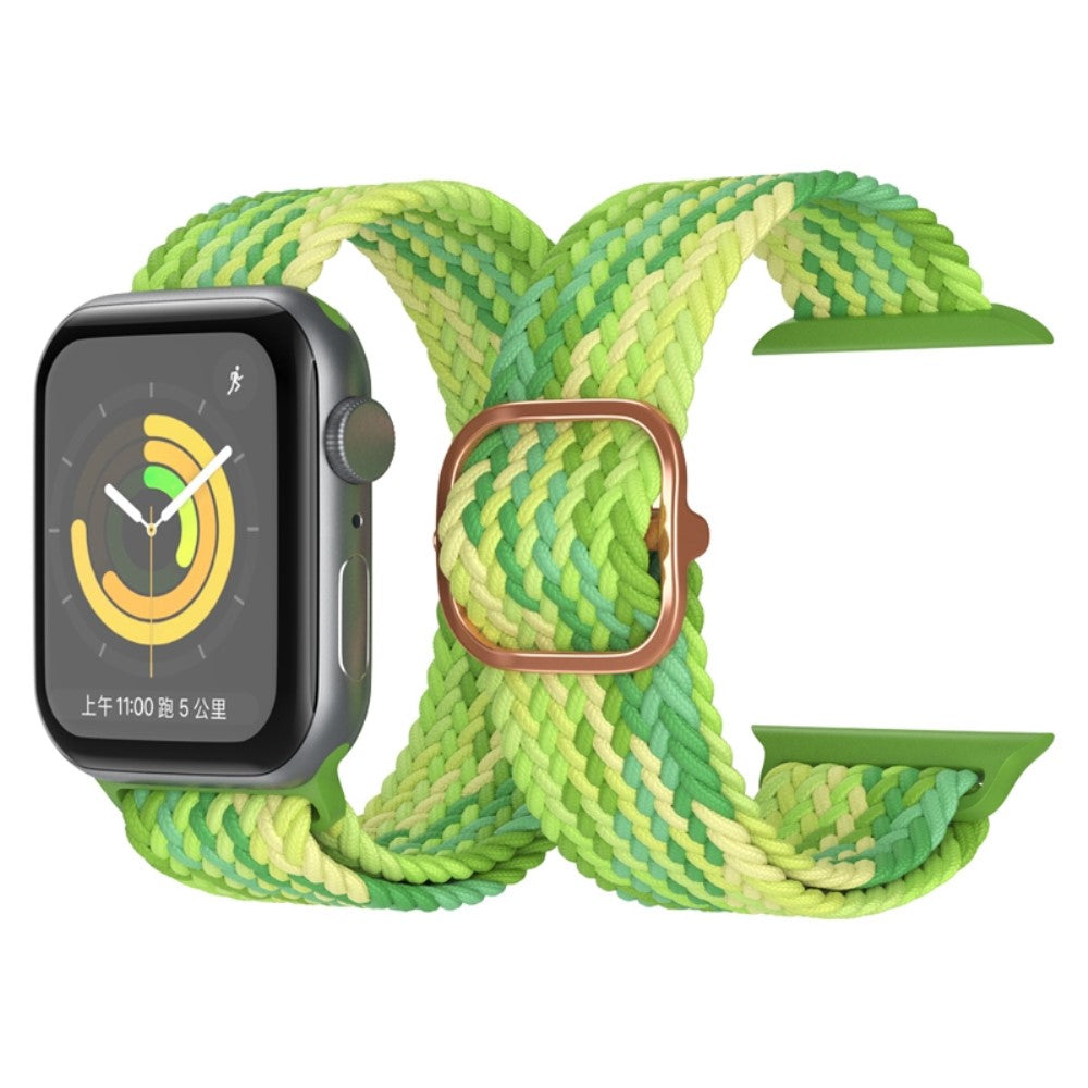 Vildt skøn Apple Watch Series 7 41mm Stof Urrem - Grøn#serie_20