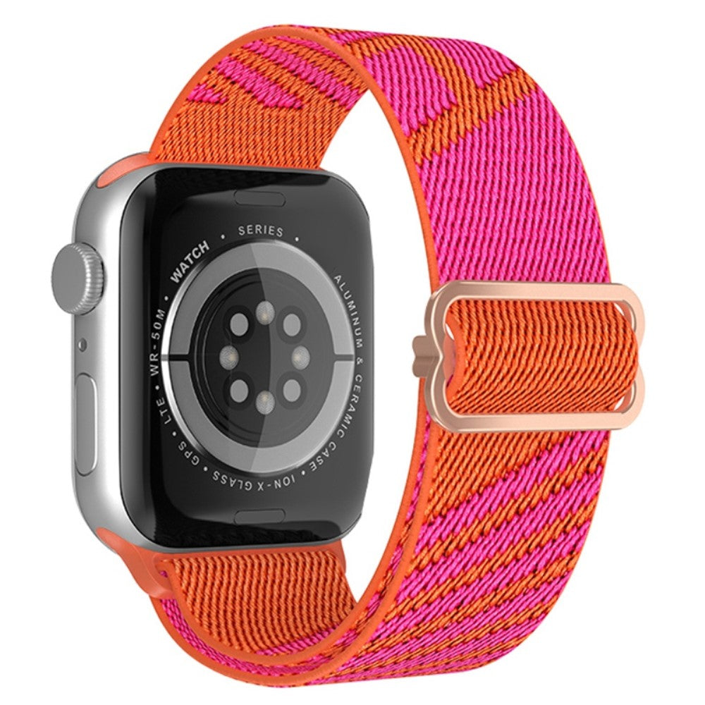 Vildt holdbart Apple Watch Series 7 41mm Nylon Rem - Pink#serie_1