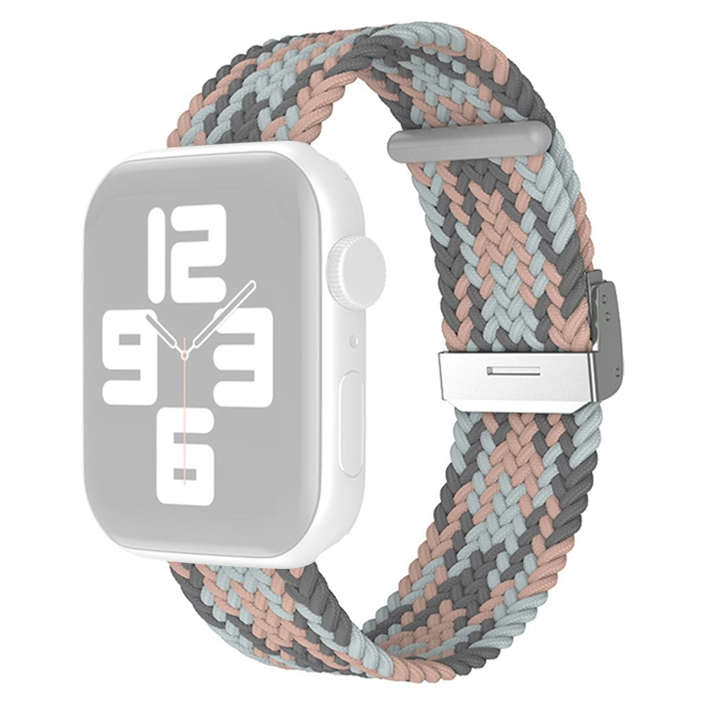 Flot Apple Watch Series 7 41mm Nylon Rem - Sølv#serie_2