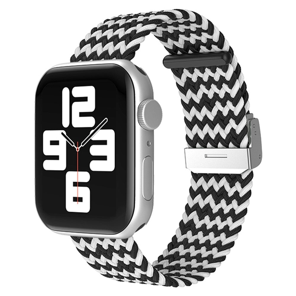 Helt vildt hårdfør Apple Watch Series 7 41mm Stof Urrem - Sort#serie_23