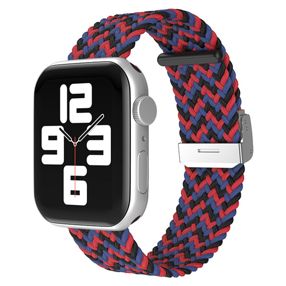 Helt vildt hårdfør Apple Watch Series 7 41mm Stof Urrem - Rød#serie_5