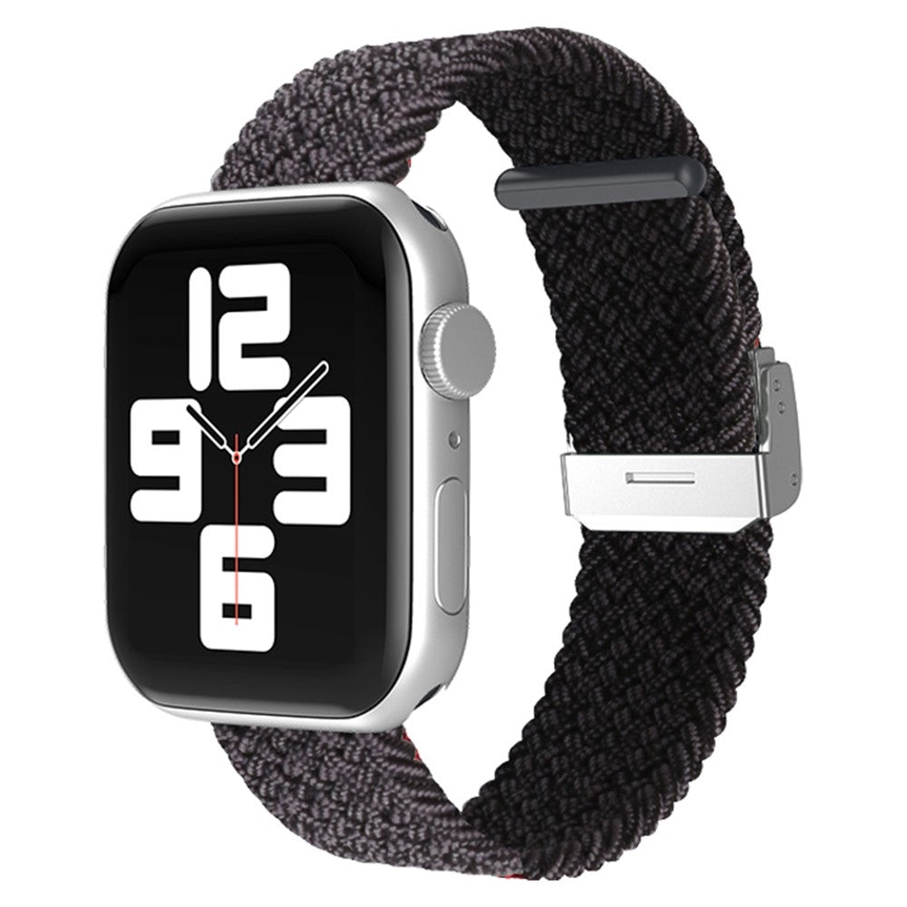 Helt vildt hårdfør Apple Watch Series 7 41mm Stof Urrem - Sort#serie_7