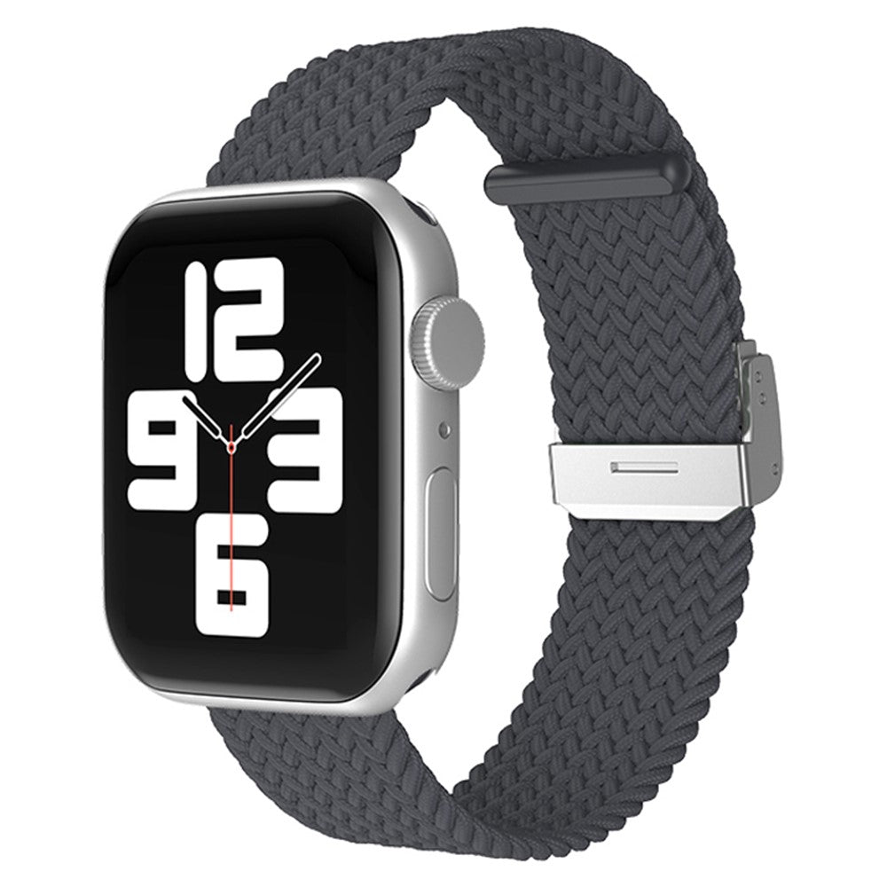 Helt vildt hårdfør Apple Watch Series 7 41mm Stof Urrem - Sølv#serie_9