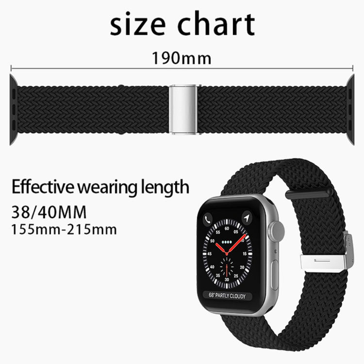 Helt vildt fantastisk Apple Watch Series 7 41mm Stof Urrem - Sort#serie_1