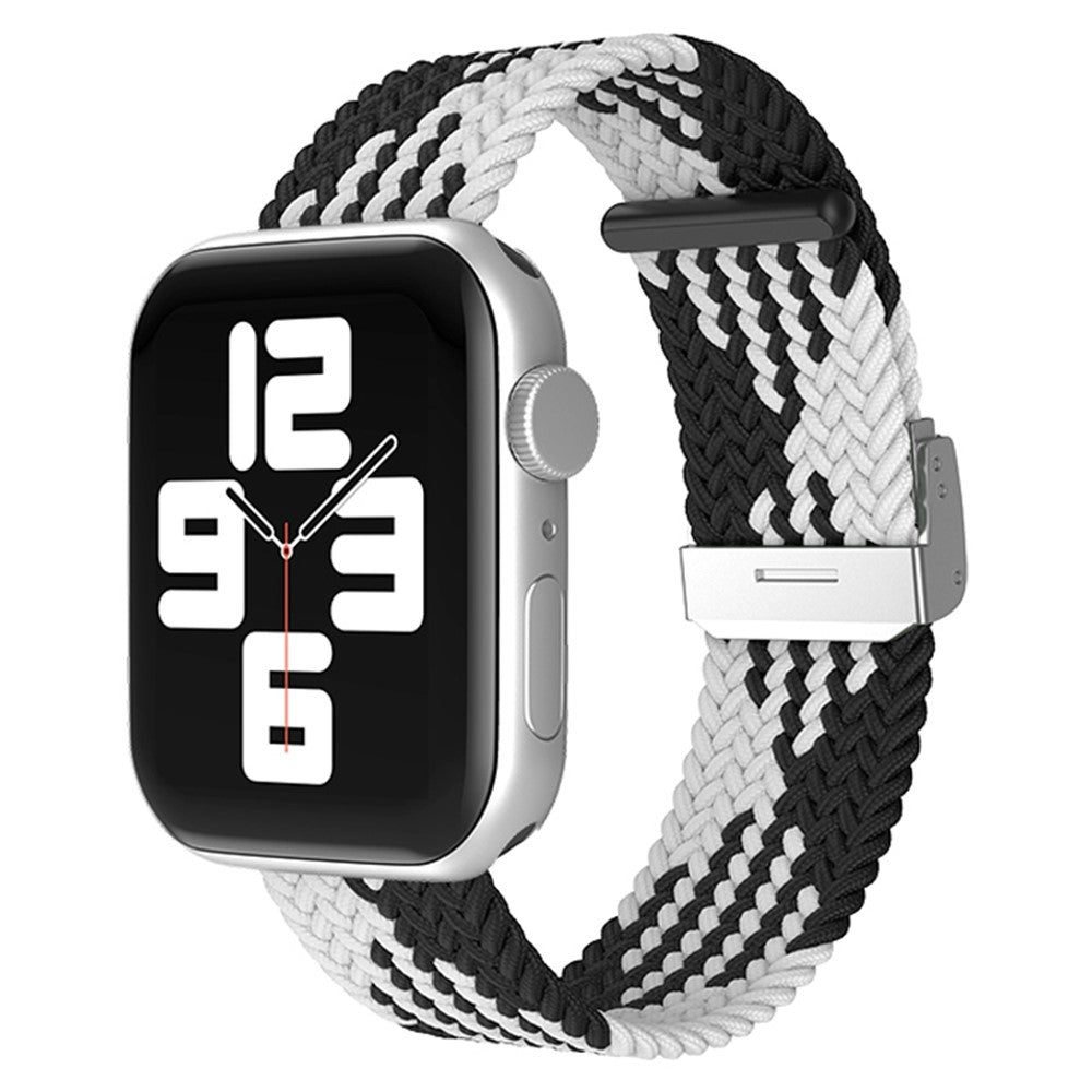 Helt vildt fantastisk Apple Watch Series 7 41mm Stof Urrem - Sort#serie_11