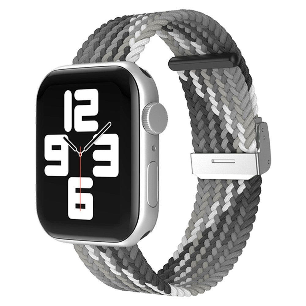 Helt vildt fantastisk Apple Watch Series 7 41mm Stof Urrem - Sølv#serie_19