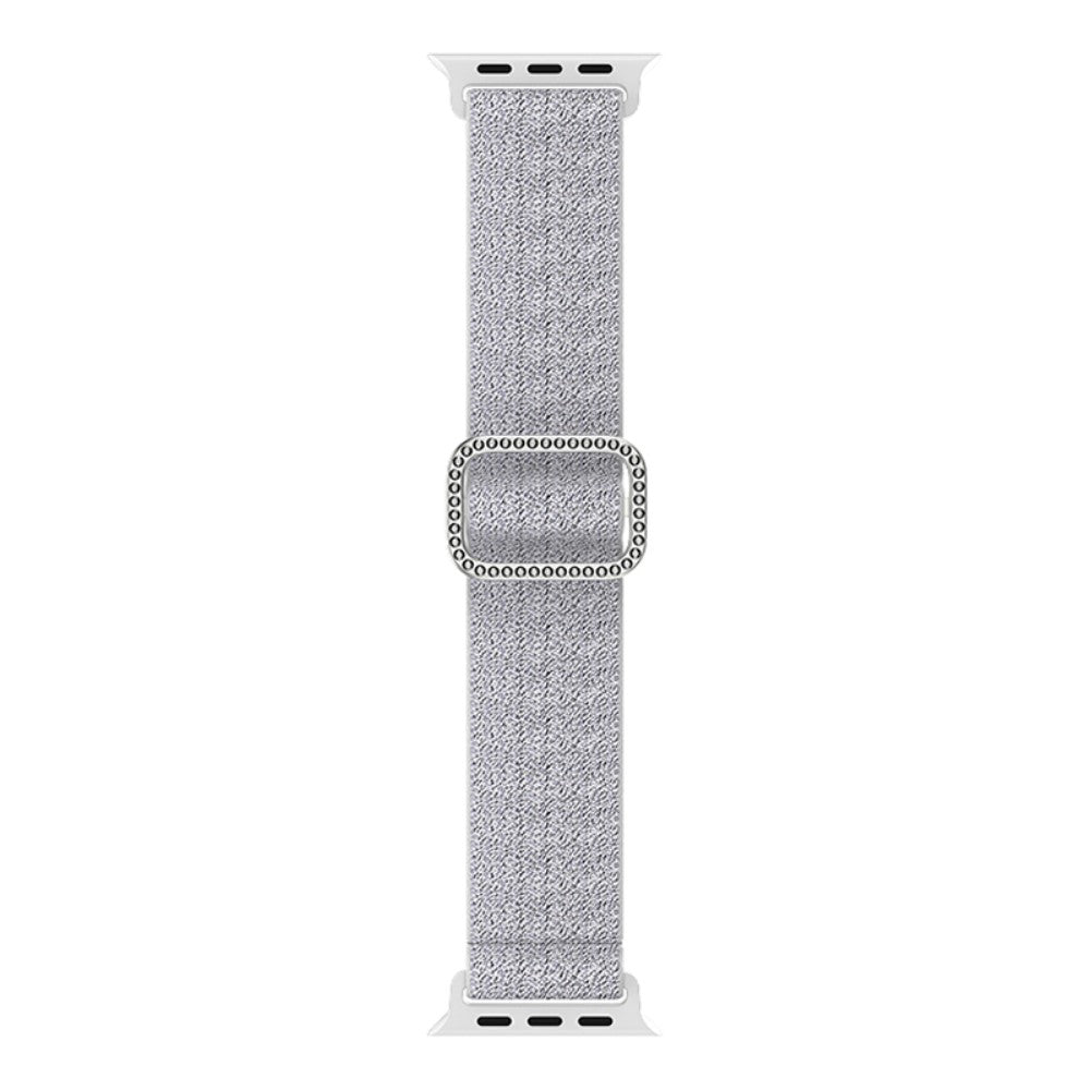 Meget holdbart Apple Watch Series 7 41mm Stof Urrem - Sølv#serie_5