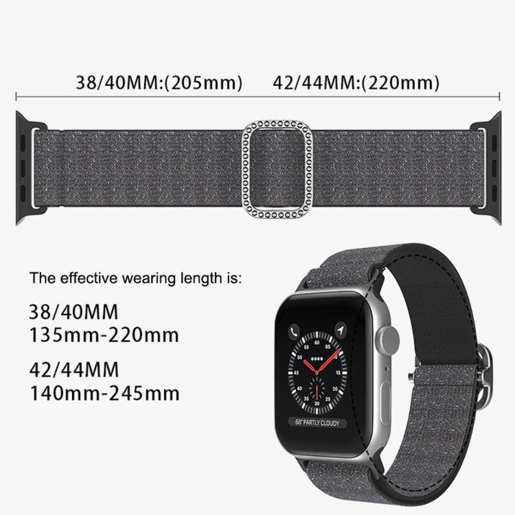 Meget holdbart Apple Watch Series 7 41mm Stof Urrem - Sølv#serie_5