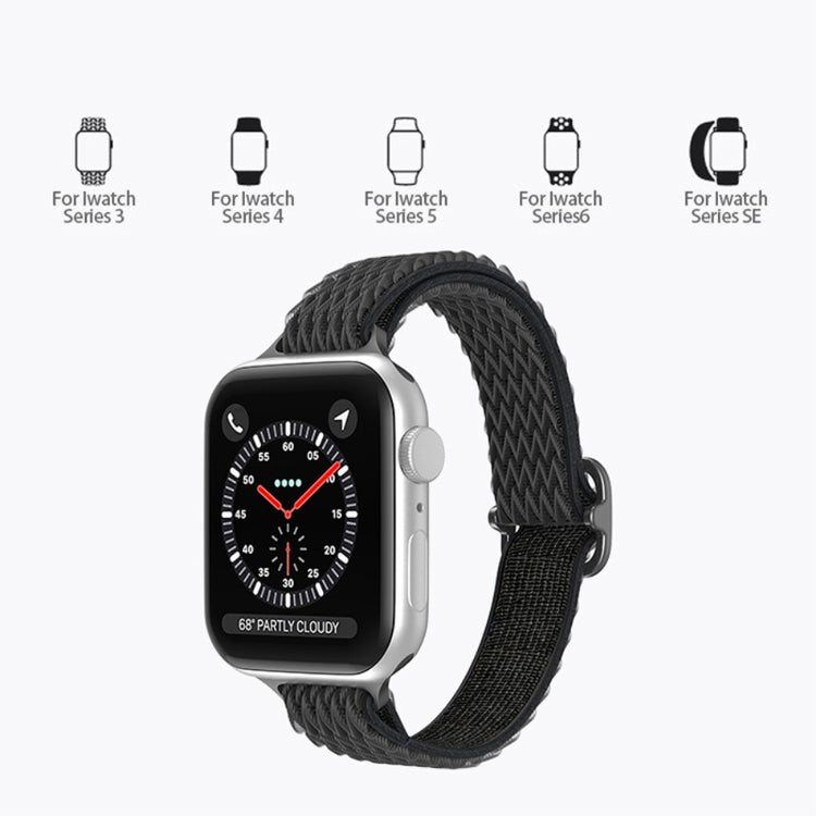 Helt vildt elegant Apple Watch Series 7 41mm Stof Urrem - Grøn#serie_3