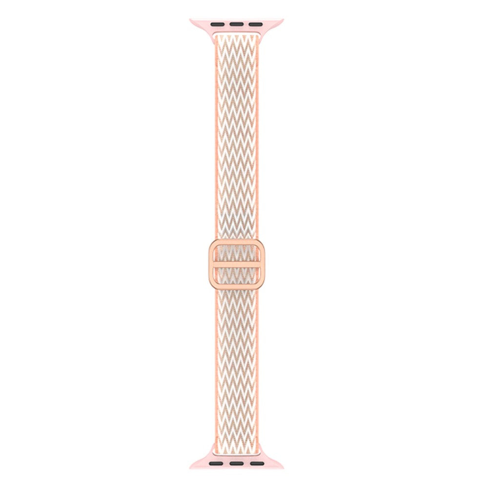 Helt vildt elegant Apple Watch Series 7 41mm Stof Urrem - Pink#serie_4