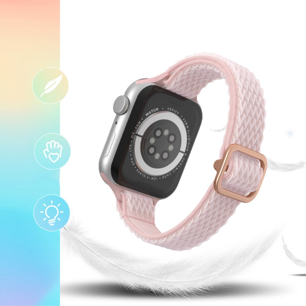 Helt vildt elegant Apple Watch Series 7 41mm Stof Urrem - Sort#serie_7