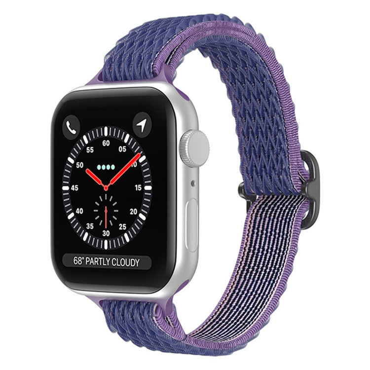 Helt vildt elegant Apple Watch Series 7 41mm Stof Urrem - Blå#serie_9