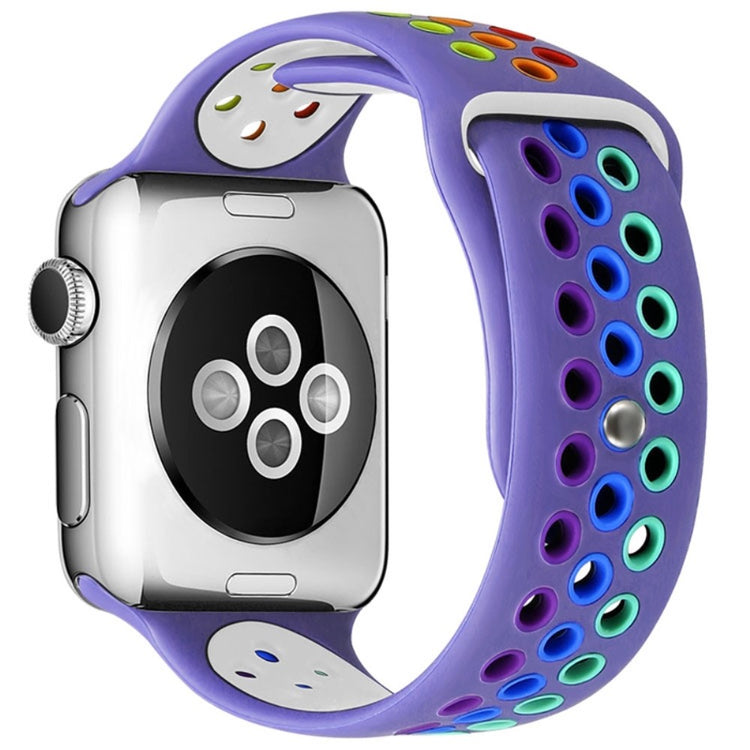 Vildt fed Apple Watch Series 7 41mm Silikone Rem - Lilla#serie_10