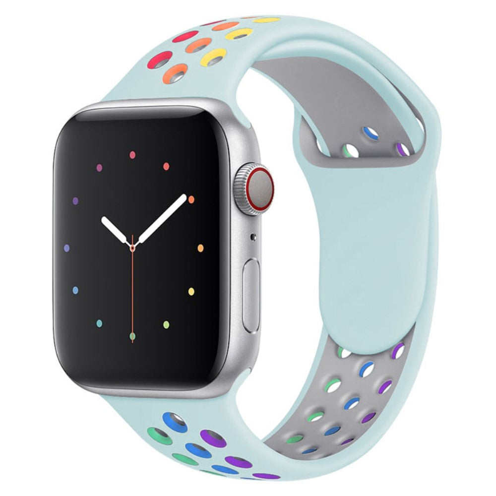 Rigtigt cool Apple Watch Series 7 41mm Silikone Urrem - Blå#serie_7