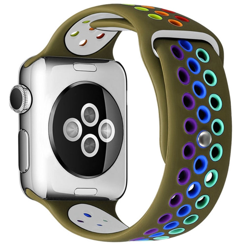 Vildt fed Apple Watch Series 7 41mm Silikone Rem - Grøn#serie_8