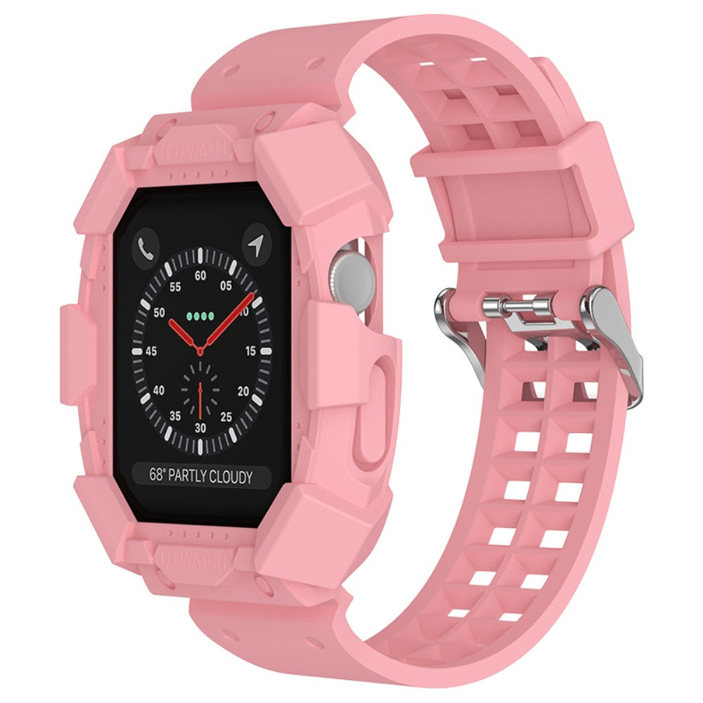Stilren Apple Watch Series 7 41mm Silikone Urrem - Pink#serie_3