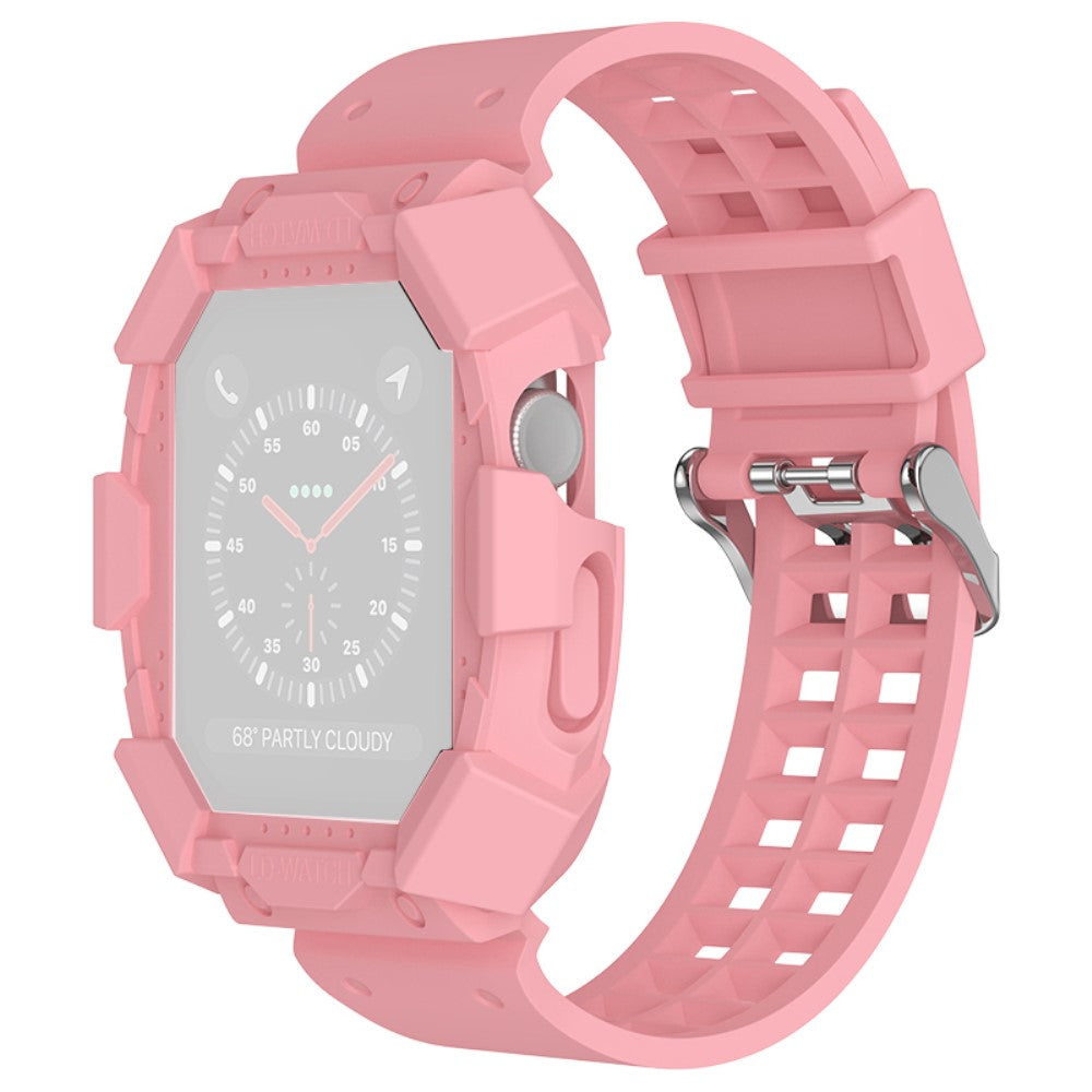 Super sejt Apple Watch Series 7 41mm Silikone Rem - Pink#serie_3