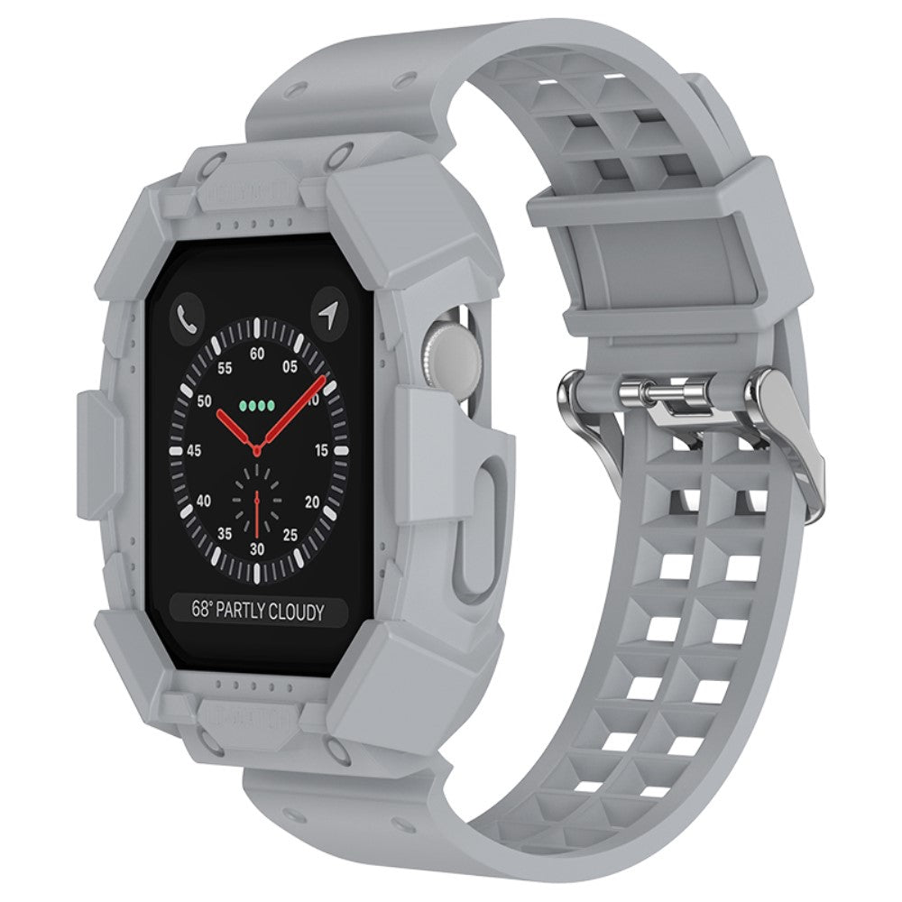 Stilren Apple Watch Series 7 41mm Silikone Urrem - Sølv#serie_5