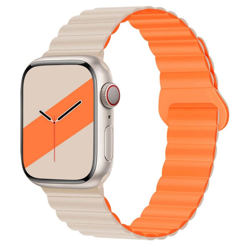 Super flot Apple Watch Series 7 41mm Silikone Urrem - Beige#serie_12