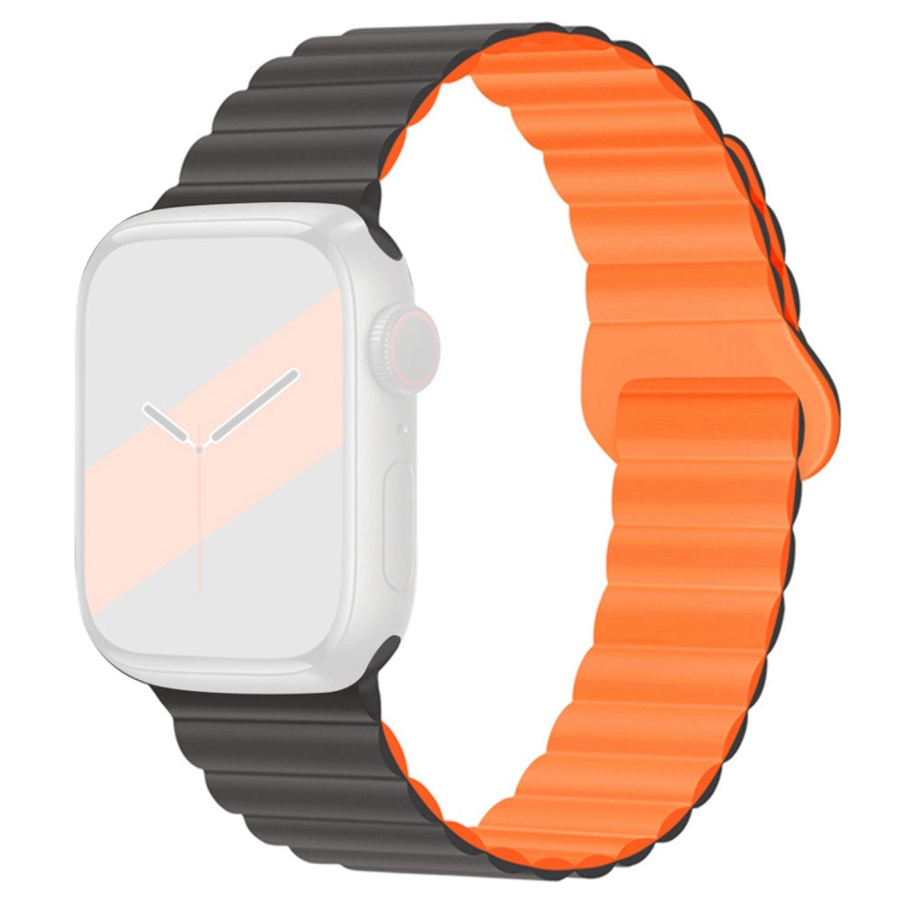 Mega komfortabel Apple Watch Series 7 41mm Silikone Rem - Sølv#serie_7