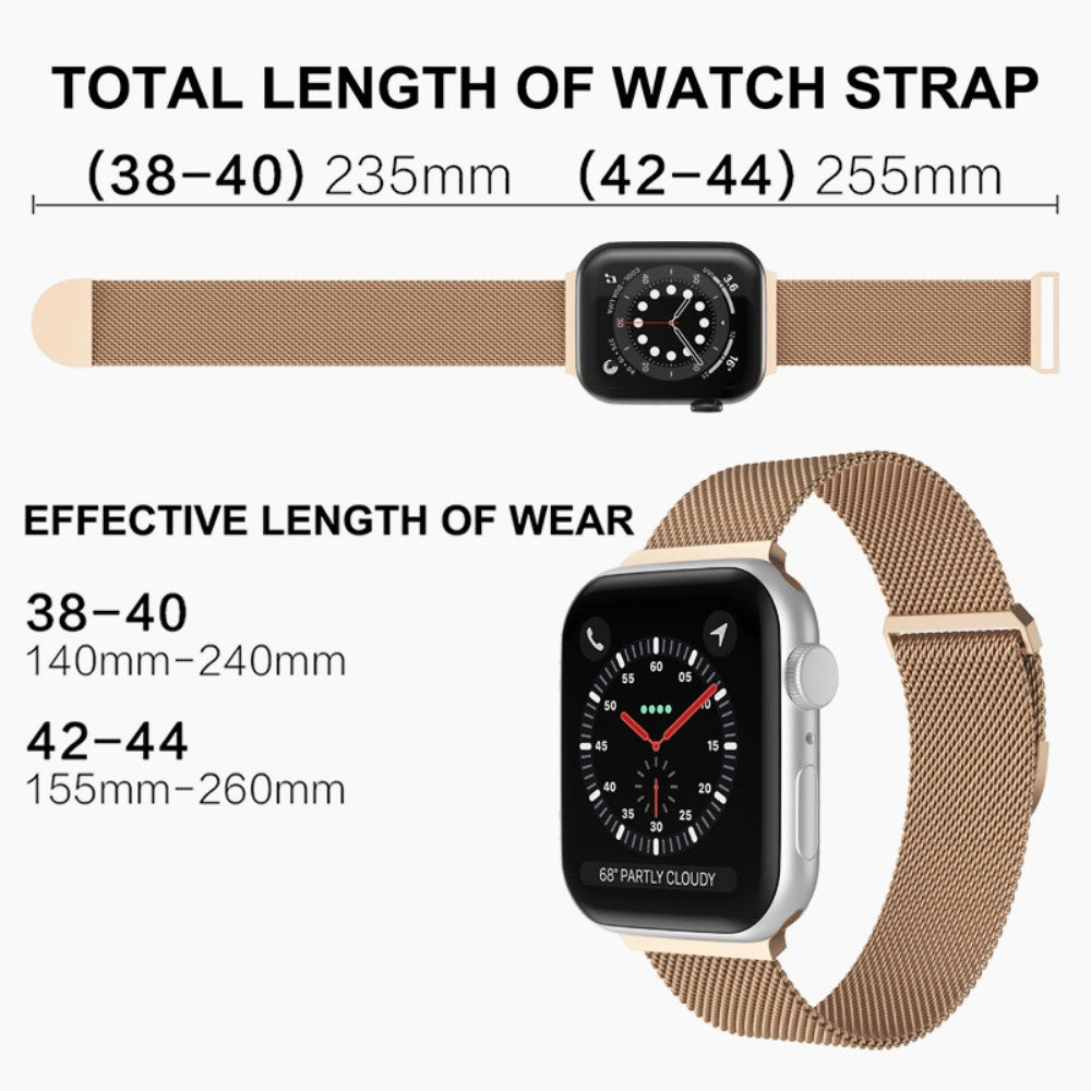 Godt Apple Watch Series 7 41mm Metal Urrem - Flerfarvet#serie_10